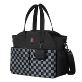 SUPROMOMI diaper tote front view shows organized pockets for quick diaper changes.
