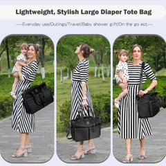 SUPROMOMI diaper tote insulated pocket keeps bottles at the right temperature