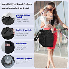 SUPROMOMI diaper tote laptop pocket fits tablets for busy parents