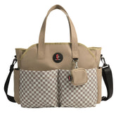 SUPROMOMI diaper bag tote front view showing roomy space for twins