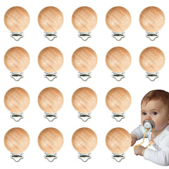 Suptizizkz wood pacifier clips package; 18-piece DIY kit for pacifier charms