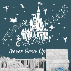Supzone Castle Wall Sticker with castle drawing adds magical ambiance to nursery walls for imaginative play