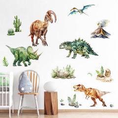 Supzone dinosaur wall decals tropical plants accent for jungle inspired spaces.