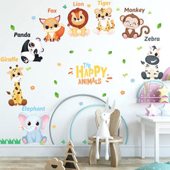 Supzone Jungle Animal wall decal lion adds bold focal point to bedrooms.