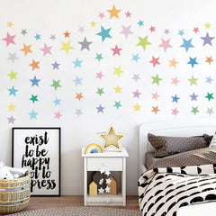 Supzone playroom wall stickers rainbow stars brighten kid spaces.