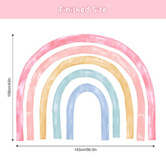 Supzone rainbow wall stickers four-sheet option for flexible arrangement