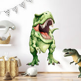 Supzone T-Rex wall decal in green creates a bold focal point in kids' rooms.