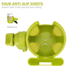 Suranew non-slip surface prevents spills and scratches during strolls.