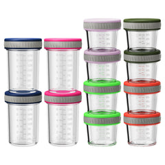Sursip 4oz glass jar with lid for airtight baby food storage.