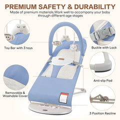 Susomx Baby Bouncer soft cotton fabrics emphasize gentle touch and easy-care