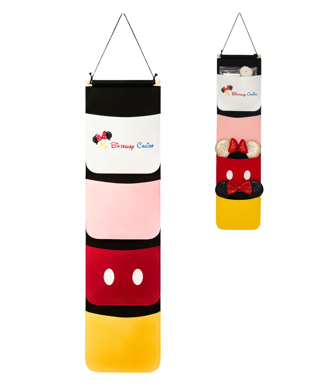 Sussie Daddy Fish Extender on door with four pockets for organized gifts.