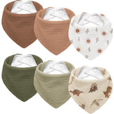 Susurration dinosaurs park bibs front view with adjustable fit for growing babies
