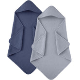 Susurration hooded baby towel front view for newborns - cozy drying with soft muslin