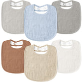 Susurration muslin baby bib front view shows absorbent daily-use protection.