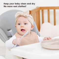 Susurration muslin baby drool bibs with snap adjustment for adjustable fit