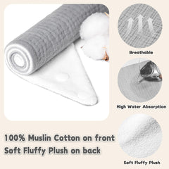 Susurration muslin baby drool bibs unisex colorful design matches any outfit.
