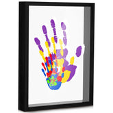 Suzile handprint kit frame showcases family memories in a stylish 9x12 display.