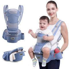 SVANE baby carrier hip-seat blue: ergonomic hip support for growing toddlers