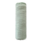 SwaddleDesigns Jadeite muslin blanket close-up shows breathable softness