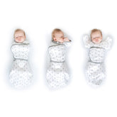 SwaddleDesigns Omni Swaddle Sack arm-up setup for versatile newborn soothing and safe sleep options.