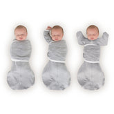 SwaddleDesigns Omni Swaddle Sack arm-up sleeves demonstrates adjustable wrap for calm sleep.