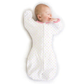 SwaddleDesigns Transitional Swaddle Sack arms-up view, promotes self-soothing