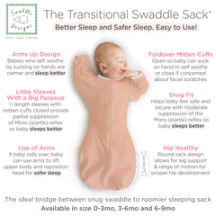 SwaddleDesigns transitional swaddle sack half-length sleeves demonstrates snug fit