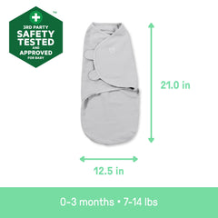 SwaddleMe 100% cotton fabric provides breathable softness and durability