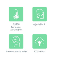 SwaddleMe Original Swaddle wings with adjustable closures show secure fit for peaceful sleep