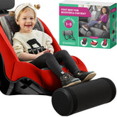 Swanoo car foot rest strap-adjustment enables secure, comfortable kid leg support.