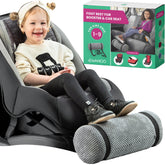 Swanoo car seat foot rest with soft cushion for toddler comfort on long rides.