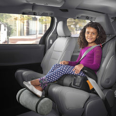 Swanoo foot rest features washable cover for quick cleanup after snacks and spills.