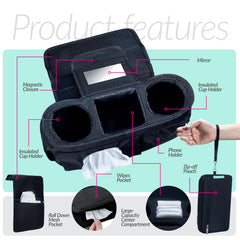 Swanoo cup holder holds a large bottle for easy hydration on the go.