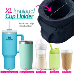 Swanoo wipes dispenser pocket on the caddy for quick refreshes.