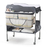 Sweeby portable baby changing table folded for compact storage and easy transport