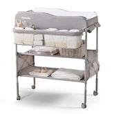 Sweeby portable changing-table front view emphasizes compact fit for small spaces