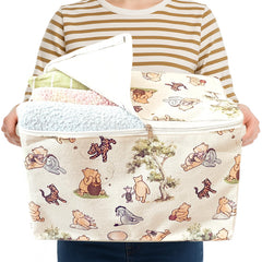 Sweet Baby Co Winnie Pooh storage basket front view for nursery organization.