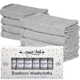 Sweet Child 8-pack washcloth close-up shows ultra-soft viscose fibers for sensitive skin.