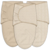 Sweet Dolphin 3-pack brown swaddle sacks for nursery and travel comfort.