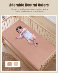 Sweet Dolphin crib sheets with elastic hem in action over a mattress.