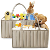 Sweet Dolphin diaper caddies in a nursery keep essentials tidy and accessible