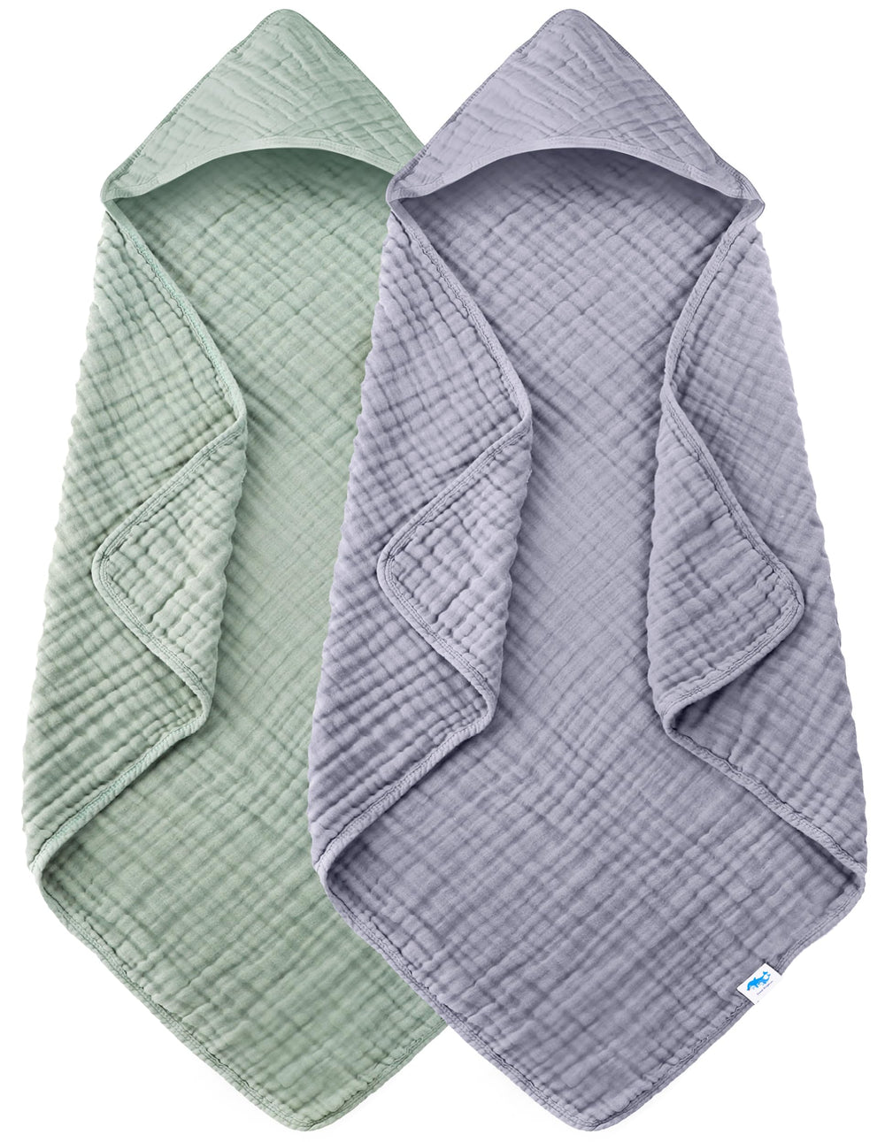 Sweet Dolphin Muslin Hooded Towel 32x32 inch dry after bath for baby comfort.