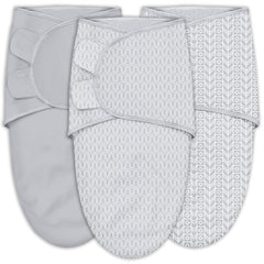 Sweet Dolphin swaddle sack newborn fit demonstrates secure wrap for calmer nights.