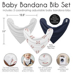 Sweet Jojo Designs baseball bib set red baseball pattern ideal for everyday feeding.