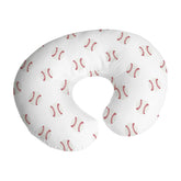 Sweet Jojo Designs baseball pillow cover front view shows durable knit fabric for easy daily feeding