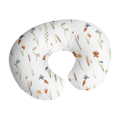 Sweet Jojo Designs nursing pillow cover in boho floral garden watercolor for comfy feeding prompts