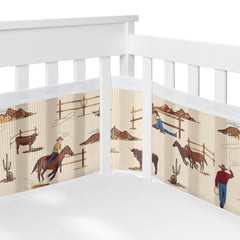 Sweet Jojo Designs BreathableBaby long-panel liner for standard cribs improves safety and neat look.