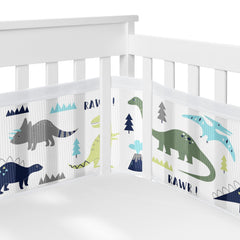 Sweet Jojo Designs breathablebaby long panel liner keeps sides taut while promoting airflow.