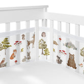 Sweet Jojo Designs breathable mesh crib liner with bear print for safer sleep and pacifier retention.