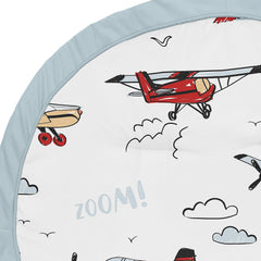 Sweet Jojo Designs brushed microfiber playmat provides soft, easy-care baby surface